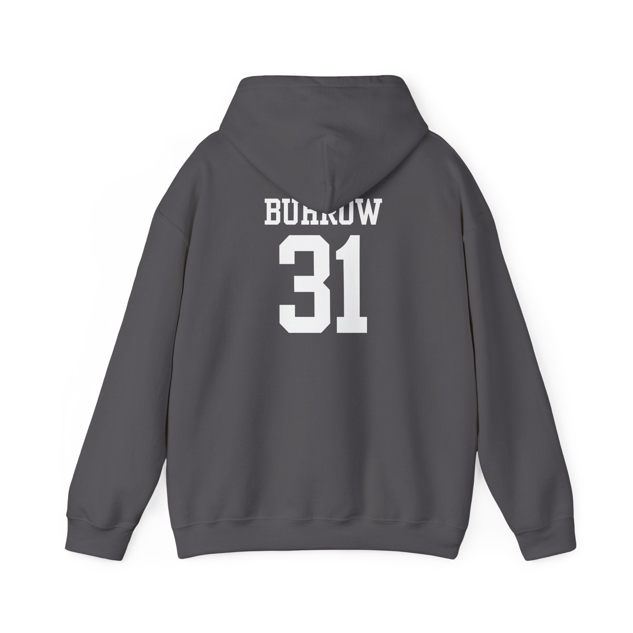 Minimal Red Graphic Hoodie | Chest Line Art, Subtle Text