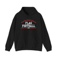 Minimal Red Graphic Hoodie | Chest Line Art, Subtle Text
