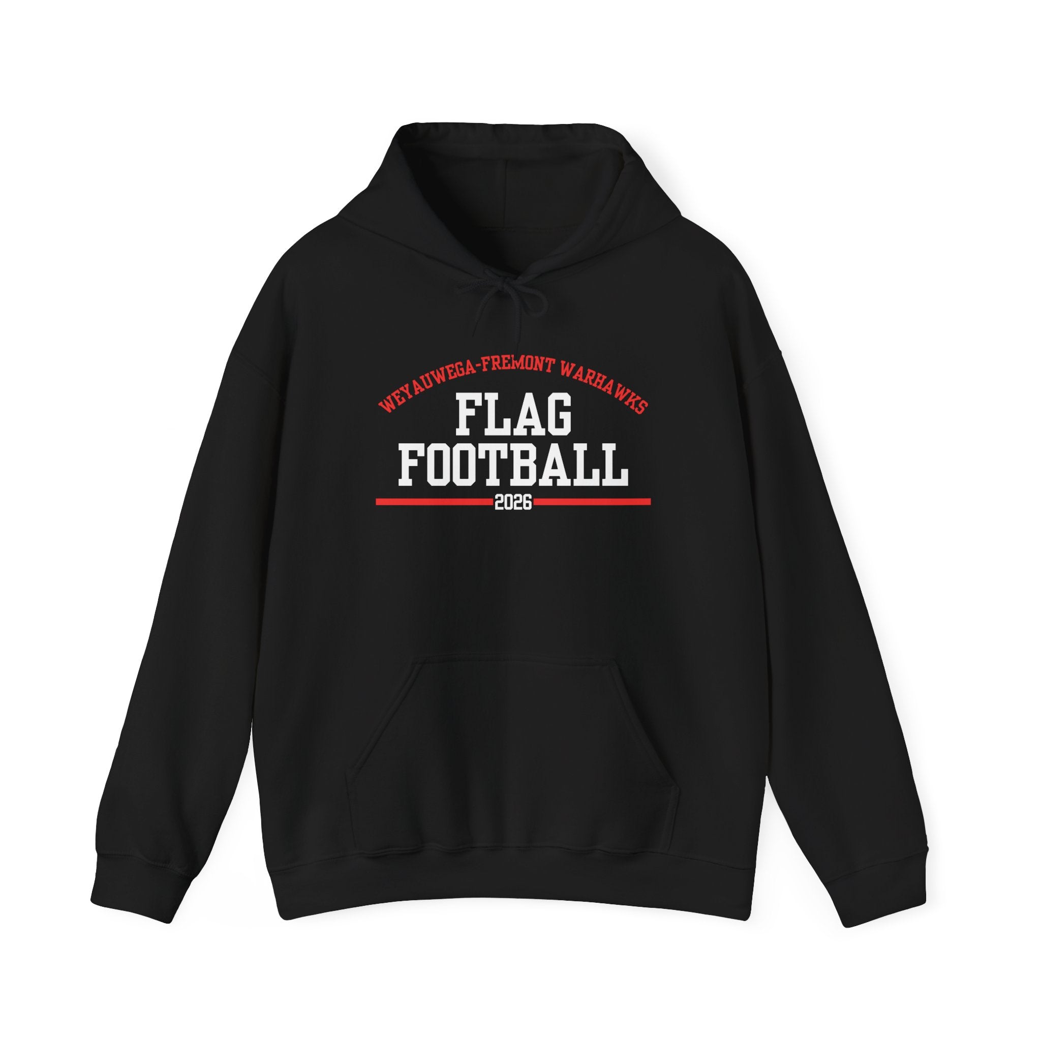 Minimal Red Graphic Hoodie | Chest Line Art, Subtle Text