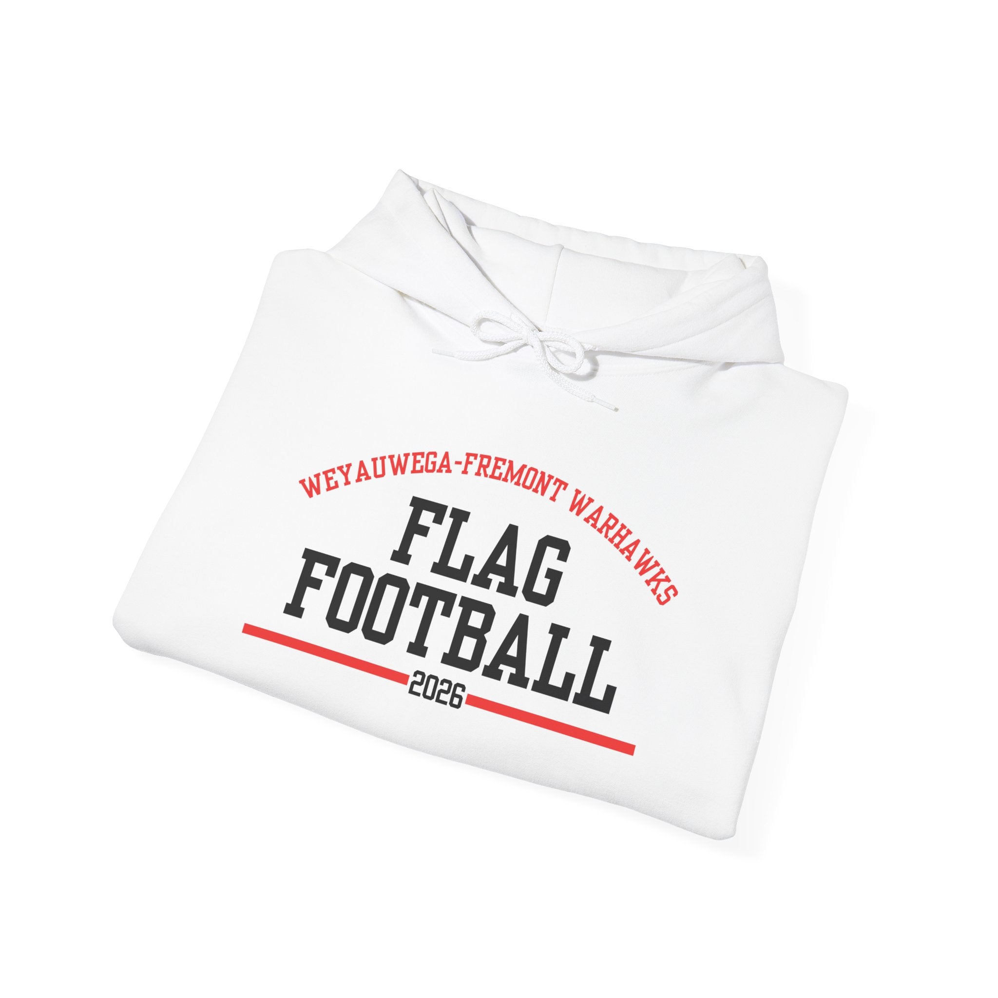 Minimal Red Graphic Hoodie | Chest Line Art, Subtle Text