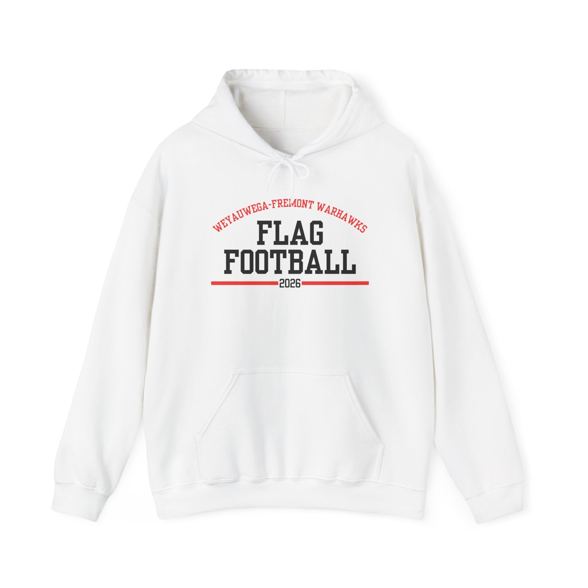 Minimal Red Graphic Hoodie | Chest Line Art, Subtle Text