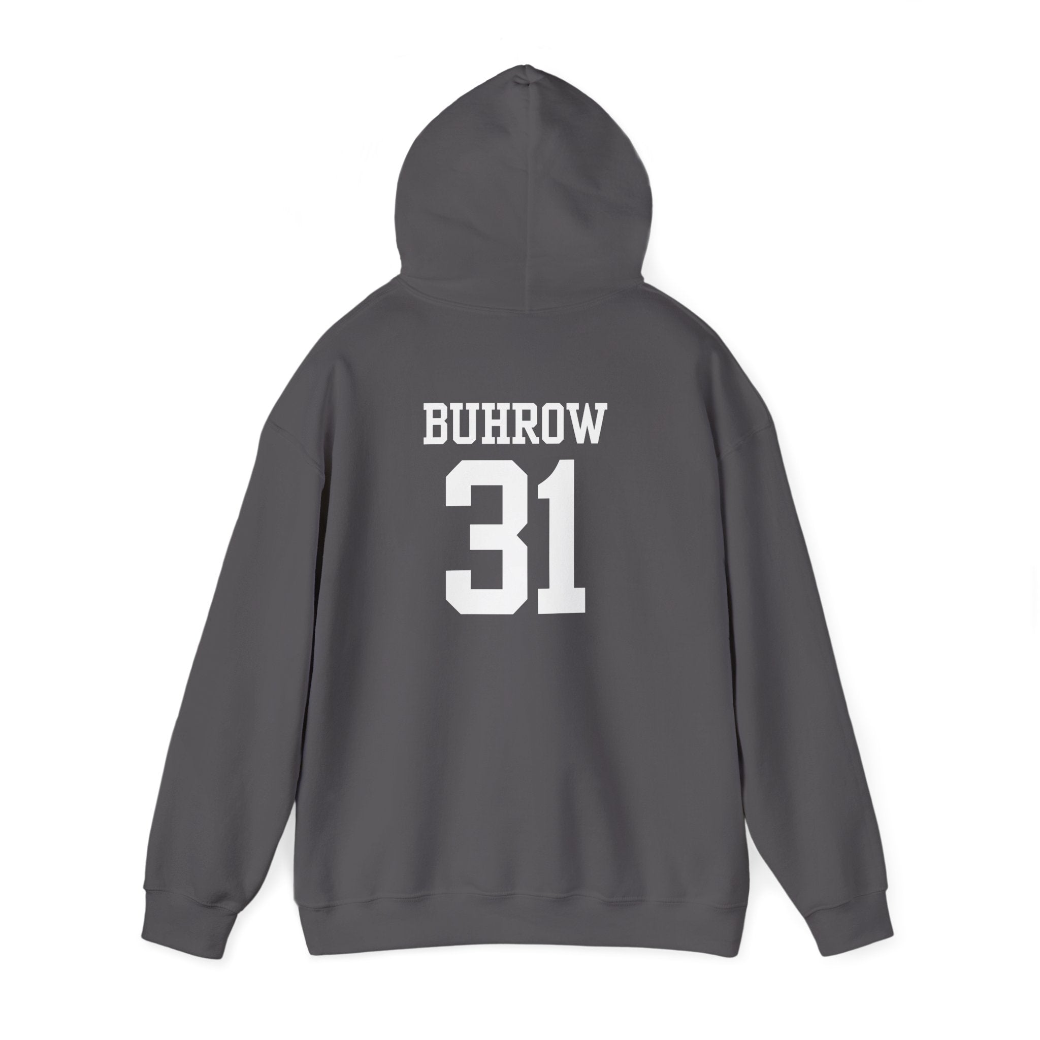 Minimal Red Graphic Hoodie | Chest Line Art, Subtle Text