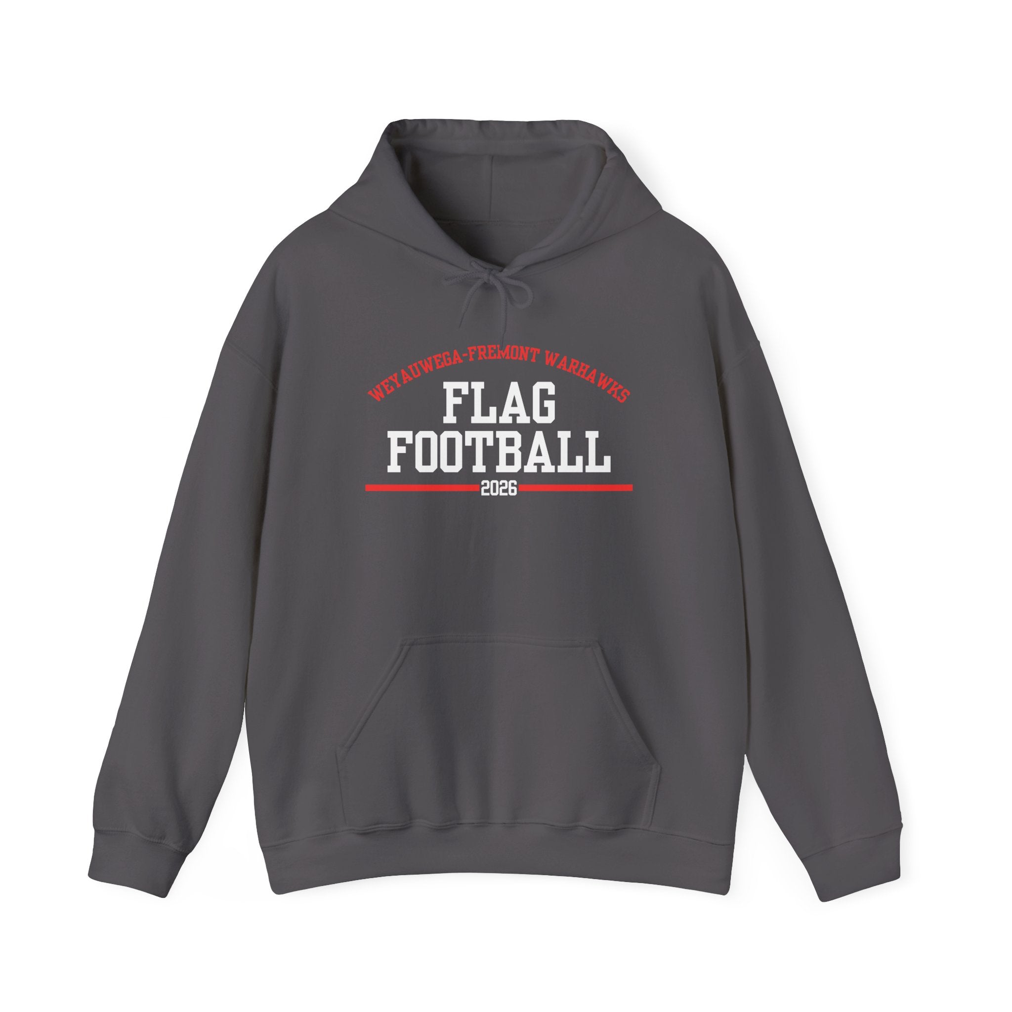 Minimal Red Graphic Hoodie | Chest Line Art, Subtle Text